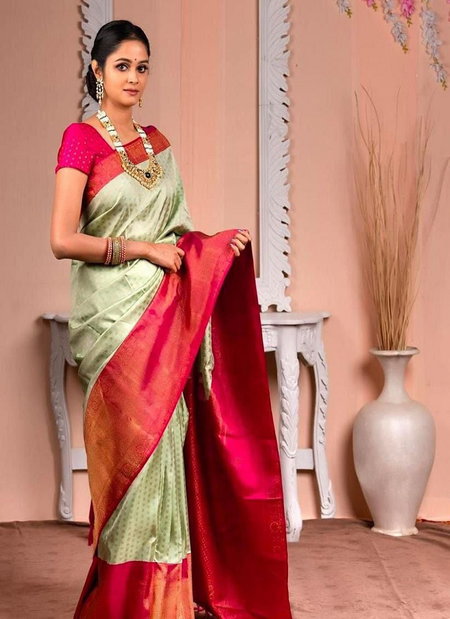 KP 4015 Soft Lichi Silk Cloth With Jacquard Work Saree Wholesale Market In Surat With Price